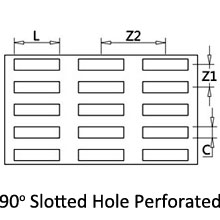 90 degree slotted perforated metal sheets