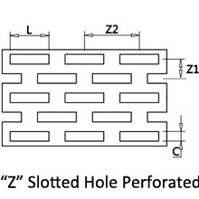 Z slotted hole perforated metal sheets