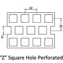 Z Type Square Hole Perfroated Metal