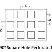 90° Square Hole Perforated Metal