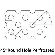 45° round hole perforated metal sheets