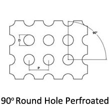 90° round hole perforated metal