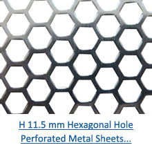 H 11.5 mm hexagonal hole perforated metal mesh pdf